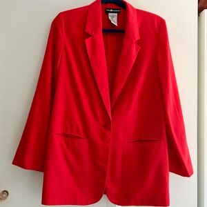 Vintage Relaxed Cherry Red Blazer